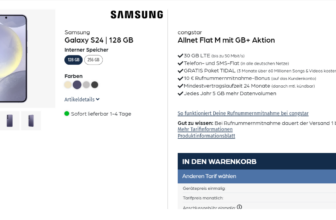 Samsung Galaxy S24 + congstar Allnet Flat M mit 30+ GB LTE