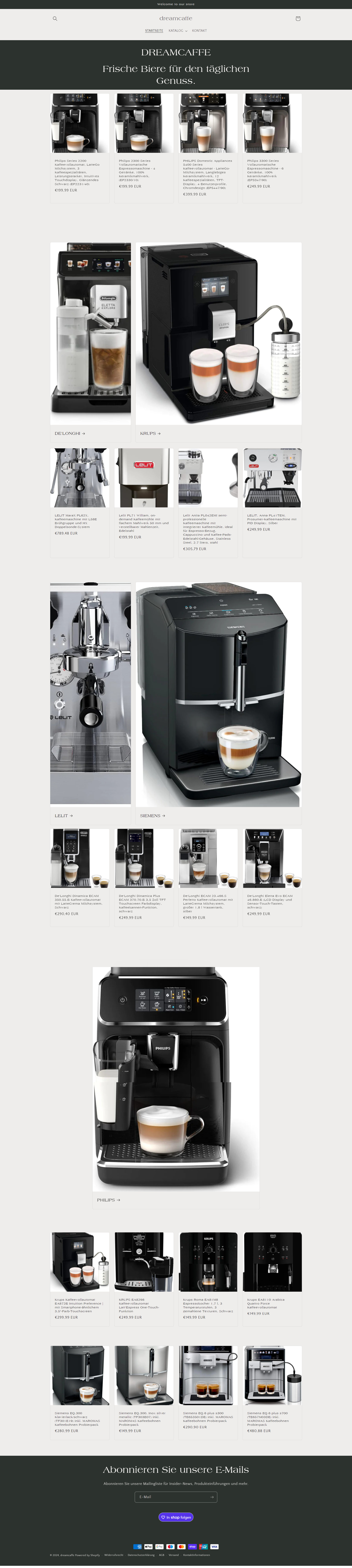 Screenshot Dreamcaffe.shop