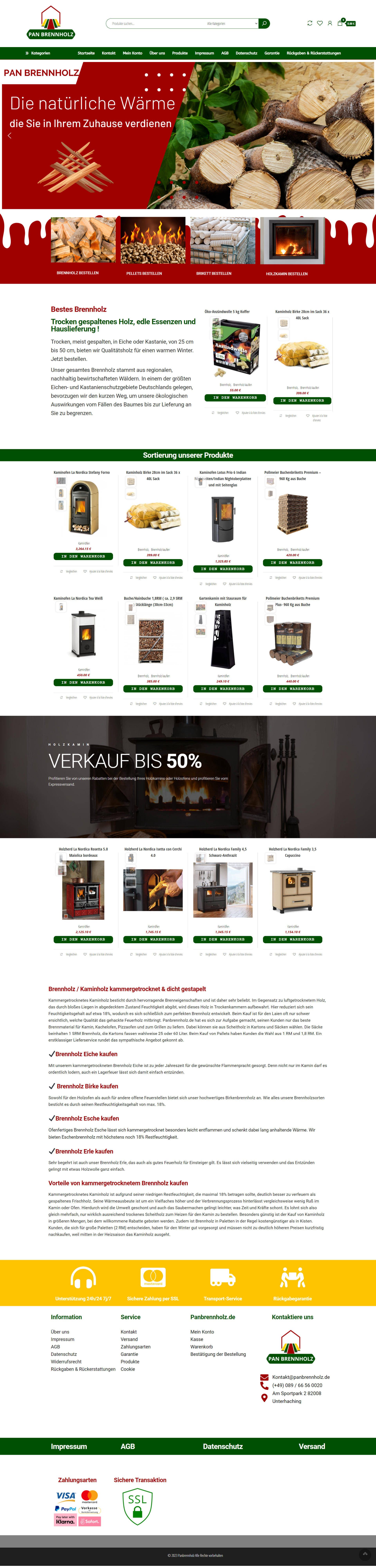 Screenshot Panbrennholz.de