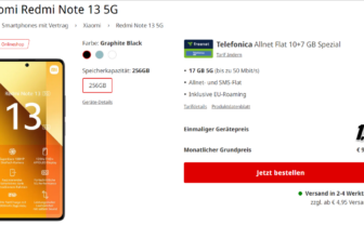 Xiaomi Redmi Note 13 5G + freenet Telefonica Allnet Flat 17 GB 5G