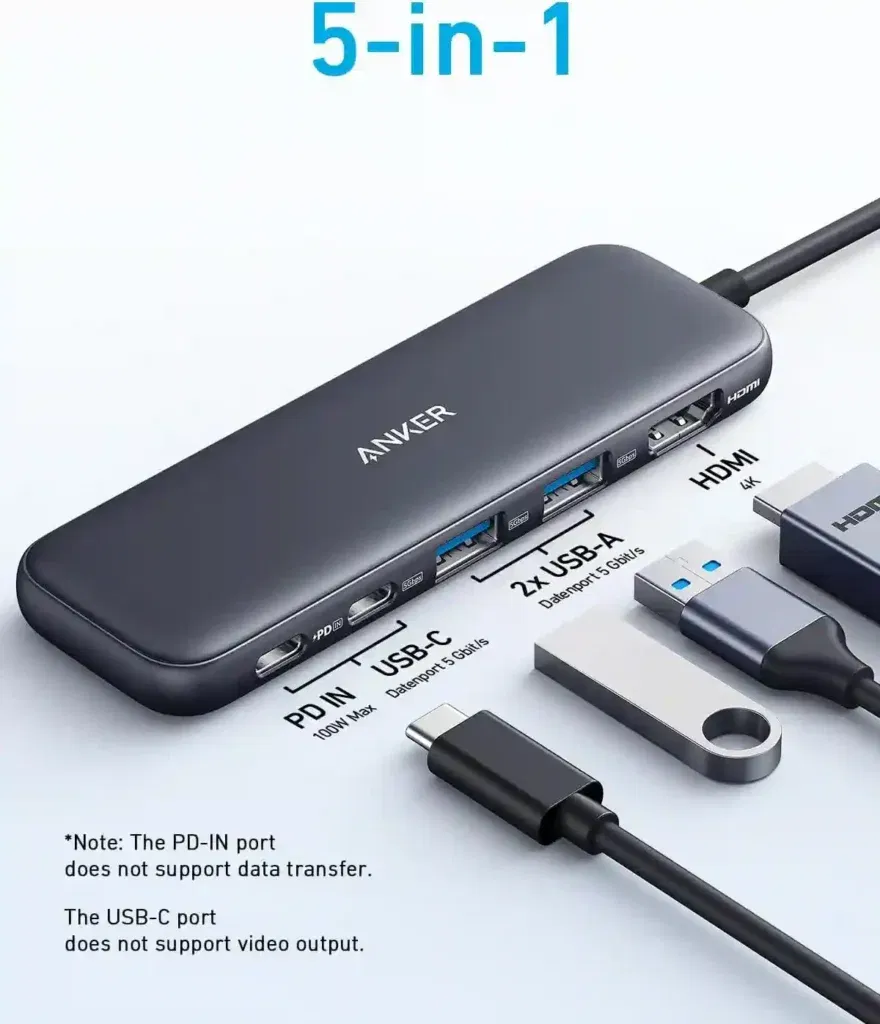 Anker Usb C Hub 332 (5-In-1, Mit 4K Hdmi Display) Für 19,99 € Inkl. Prime-Versand