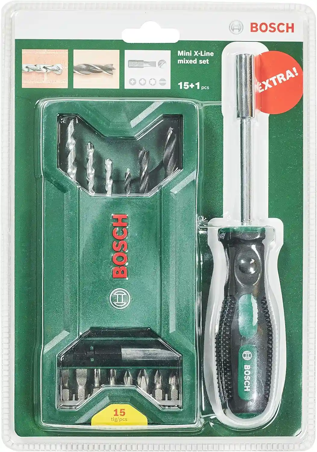 Bosch 15+1-tlg. Mini X-Line Mixed Set + Schraubendreher für 6,24 € inkl. Prime-Versand