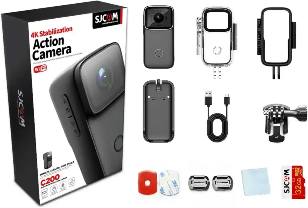 Sjcam C200 Action Cam (Inkl. Zubehör, 4K, Unterwasser, Motorrad) Für 59,99 € Inkl. Prime-Versand