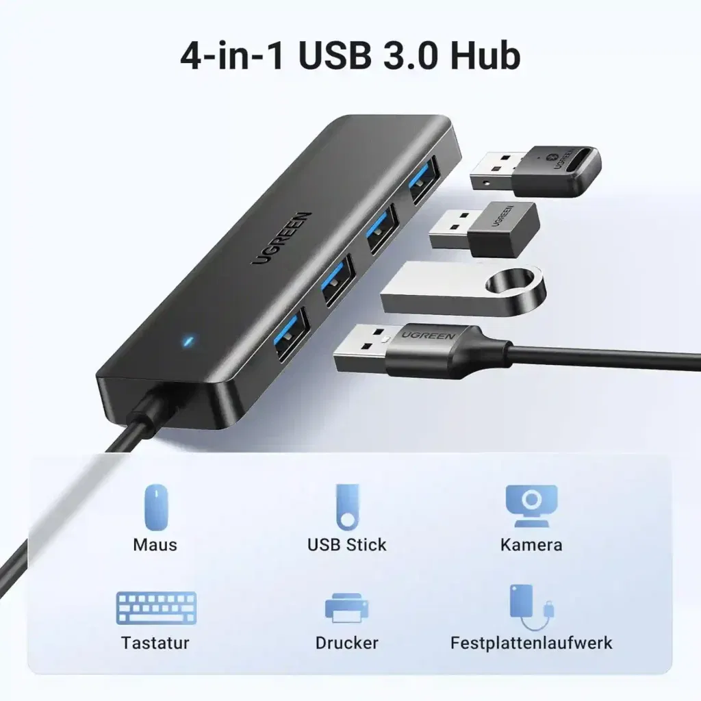 Ugreen 4-Port Usb 3.0 Hub Für 6,49 € Inkl. Prime-Versand