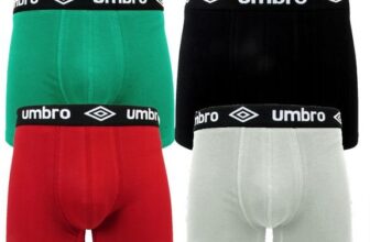 10er-Pack-umbro-Herren-Boxershorts-Baumwoll-Unterwäsche-mit-Logo-Bund-Stretch-UMUM0197-Hellgrau-Rot-Grün-oder-Dunkelblau