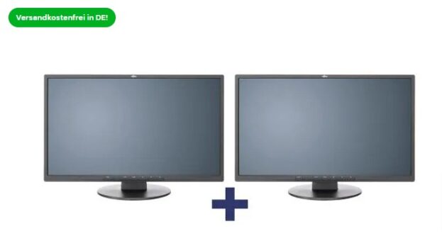 2x-Fujitsu-E-Line-E22-8-TS-Pro-LED-Monitor-54-6-cm-21-5-Zoll-OFFICE-Partner