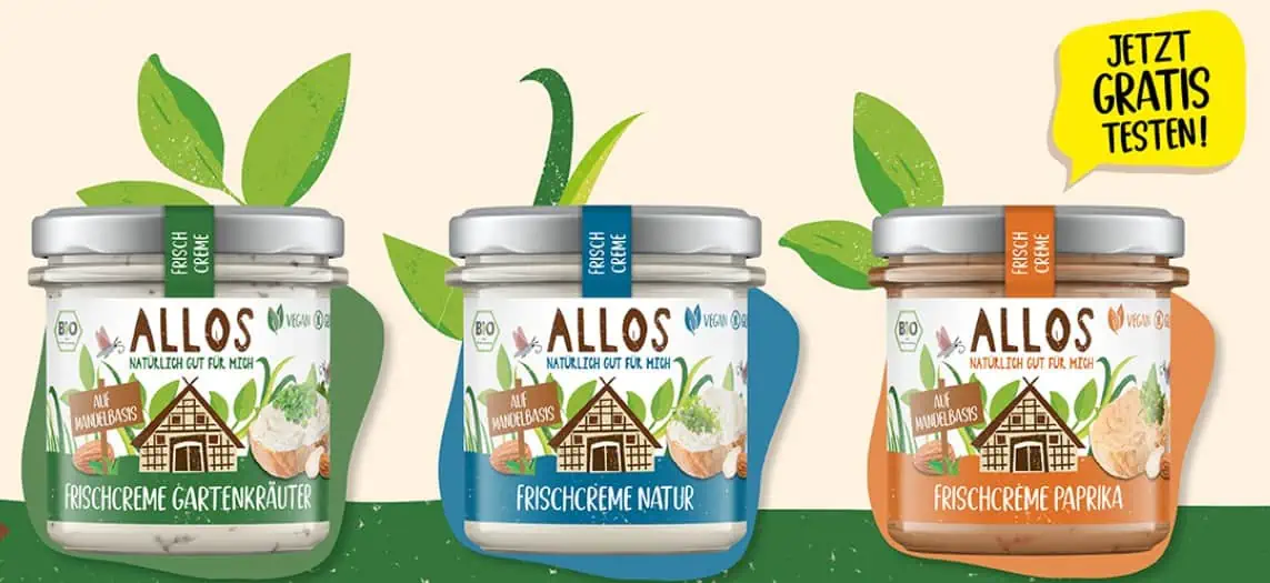 Gratis testen: Allos Vegane Frischcremes