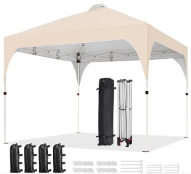 Amazon-de-Yaheetech-Faltpavillon-3x3m-Pop-Up-Pavillon-Gartenpavillon-Stabil-Höhenverstellbar-Wasserdicht-Sonnenschutz-mit-Entlüftung-Rolltragetasche-für-Outdoor-Markt-Garten-Hof-Beige