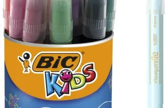 BIC Kids Fasermaler Visaquarelle – Pinsel-Fasermaler mit flexibler Pinselspitze - für Kinder ab 5 Jahren – 1 x 18 Stifte in leuchtenden Farben