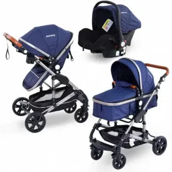 Barmøya 3 in 1 Kombi-Kinderwagen Komplettset