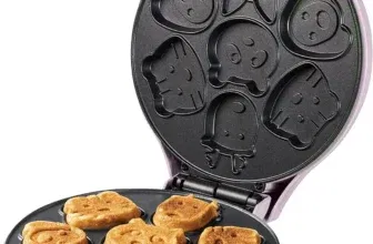 Bestron Waffeleisen für Mini-Cookies-Maker in Tiermotiven (mit Backampel & Antihaftbeschichtung, 700 Watt)