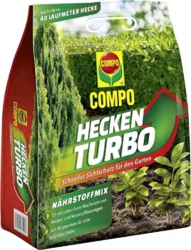 COMPO Heckenturbo - leistungsstarker Spezial-Dünger für Hecken und Neuanpflanzungen (4 kg)