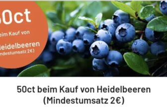 Cashback auf Heidelbeeren