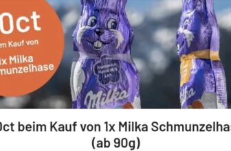 Cashback auf den Milka Schmunzelhase