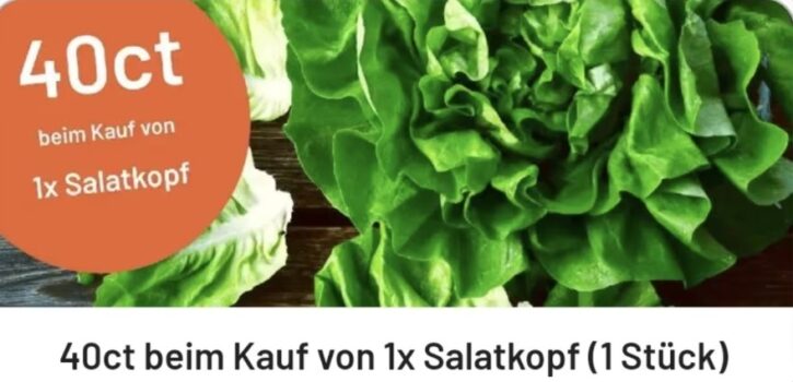 Cashback auf einen Salatkopf