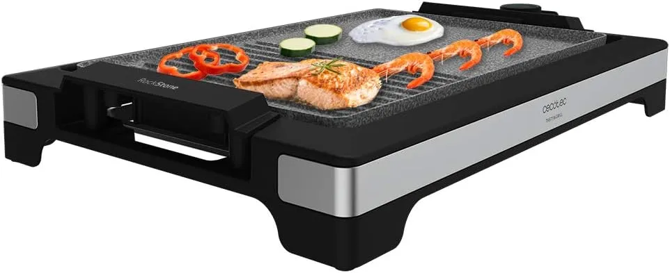 Cecotec Elektrische Grillplatte Tasty&Amp;Grill 2000 Inoxstone - Designstruktur Und Edelstahlfinish