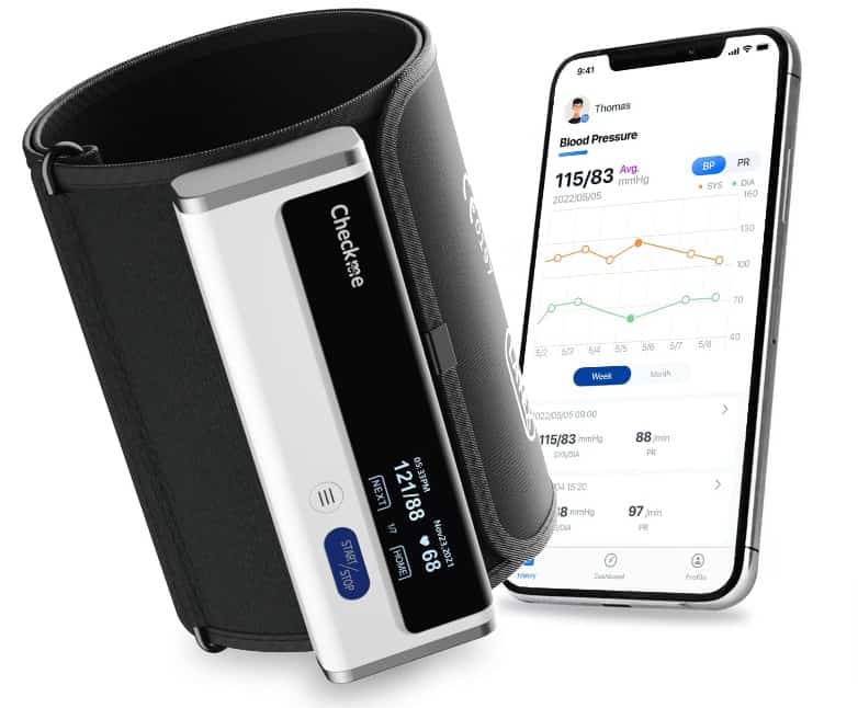 Checkme-Armfit-Blutdruckmessgerät-Oberarm-Bluetooth-Mit-Kostenlose-App-Blutdruckmessgeräte-Große-Manschette-