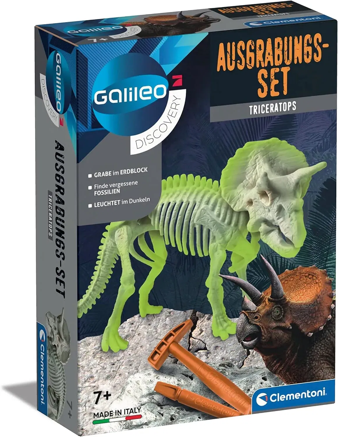 Clementoni 59273 Galileo Discovery – Ausgrabungs-Set Triceratops