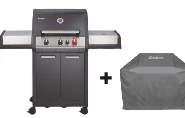 Enders Gasgrill Monroe Black Prox 3 Kr Turbo Enders Gasgrill "Monroe Black Pro 3 K Turbo" inkl. Wetterschutzhaube