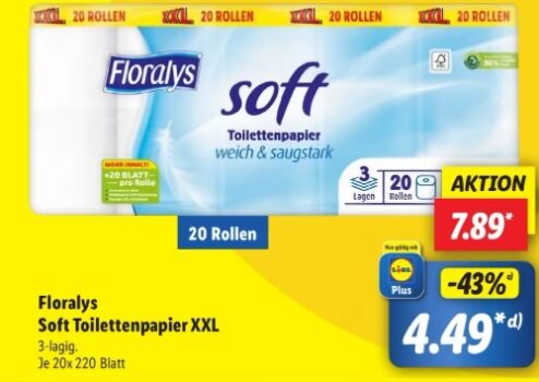 Floralys Soft Toilettenpapier XXL 3-lagig