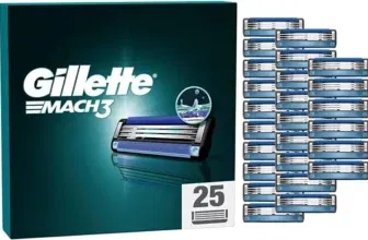 Gillette Mach3 Rasierklingen mit 25 Ersatzklingen