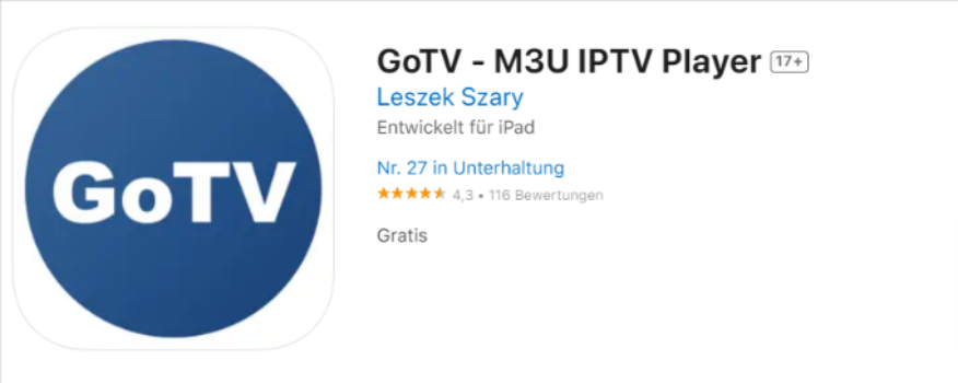 GoTV - M3U IPTV Player gratis