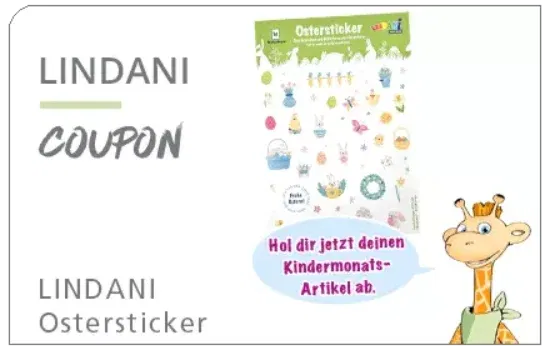 Gratis LINDANI Ostersticker für Kids bei LINDA Apotheken