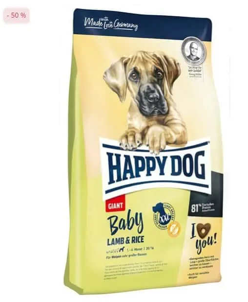 Happy Dog Supreme Baby Giant Lamb & Rice 15kg für 24,57 € inkl. Versand (statt 54,99 €)