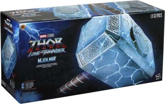 Hasbro Marvel Legends Thor Love and Thunder - Elektronischer Hammer Mjölnir (Licht- & Soundeffekte, 48.7cm)