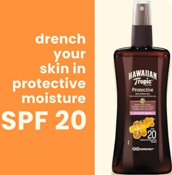 Hawaiian-Tropic-Protective-Dry-Spray-Oil-LSF-20-200ml-1er-Pack-1-x-200-ml-Hawaiian-Aceite-Seco-Spray-spf20-200-ml-Amazon-de-Kosmetik