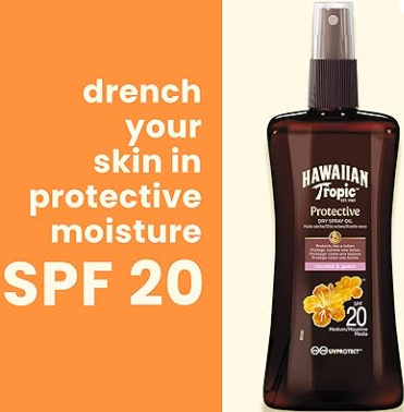 Hawaiian-Tropic-Protective-Dry-Spray-Oil-Lsf-20-200Ml-1Er-Pack-1-X-200-Ml-Hawaiian-Aceite-Seco-Spray-Spf20-200-Ml-Amazon-De-Kosmetik