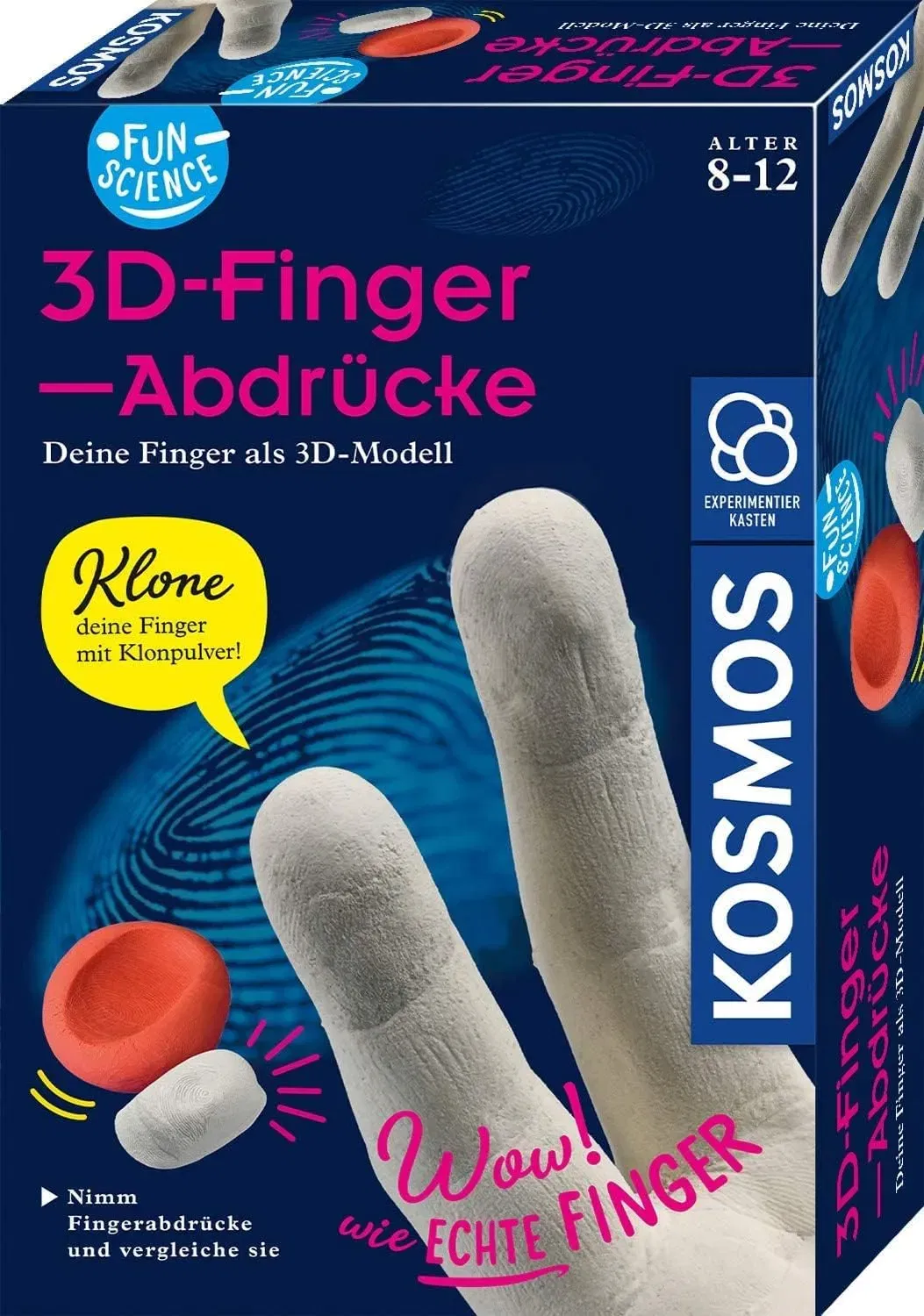 Kosmos 654221 Fun Science - 3D-Fingerabdrücke - Abdruck-Set Für Die Eigenen Finger