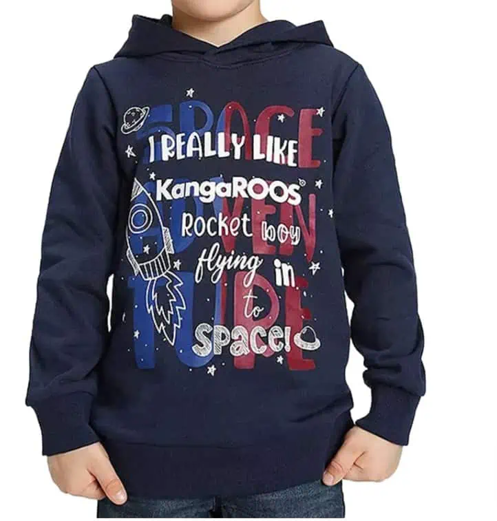 KangaROOS Kinder Hoodie mit großem Front-Print Kapuzen-Pullover 68534567 Navy für 11,86 € inkl. Versand (statt 22,99 €)