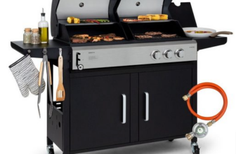 Klarstein-Gasgrill-Kingsville-Set-Außenküche-Grill-Outdoor-Grill-Gas-Garten-BBQ-2-in-1-Grill-Kombigrill-mit-der-Möglichkeit-zur-Gas-und-Holzkohlebefeuerung