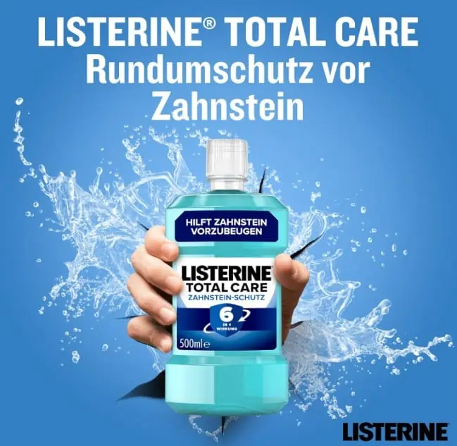 LISTERINE Total Care Zahnstein-Schutz (500 ml) ab 3,28 € inkl. Prime-Versand (statt 4,95 €)