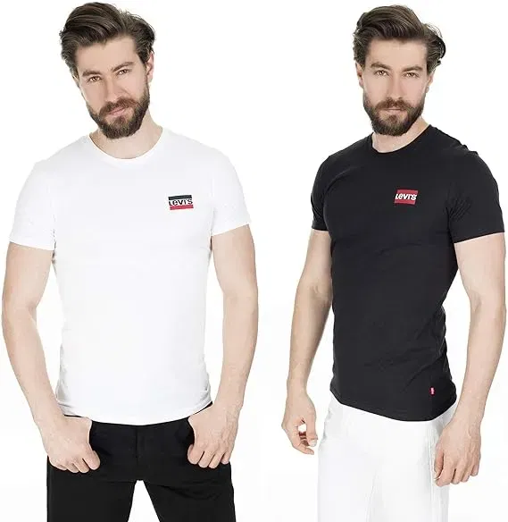 Levi's Herren 2-Pack Crewneck Graphic Tee