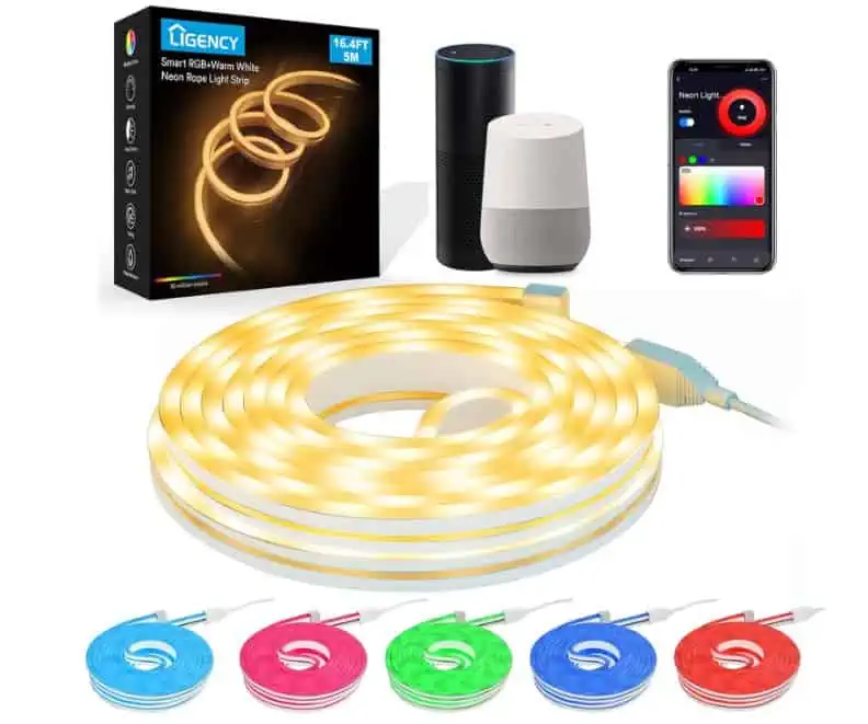 Ligency Farbwechsel Neon Led Strip – 5M – Kompatibel mit Alexa Google Assistant für 21,99 € inkl. Prime-Versand (statt 37,99 €)
