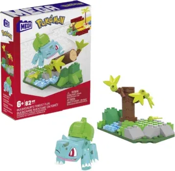 MEGA Pokémon Bisasams Waldabenteuer - Bisasam-Figur und Waldumgebung (HDL77)