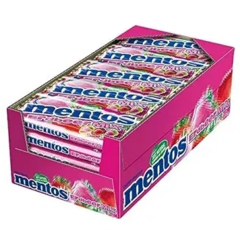 Mentos Dragees Erdbeere-Mix