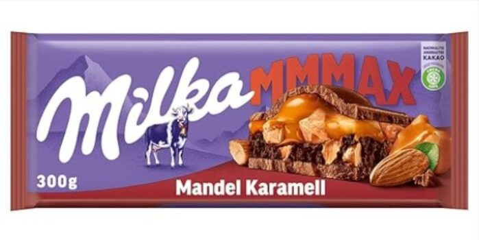 Milka-Mandel-Karamell-12-x-300g-Großtafel-Zartschmelzende-Milka-Vollmilchschokolade-mit-Mandel-Kakaocrème-Füllung-und-Karamell-Amazon-de-Lebensmittel-Getränke