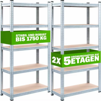 Monzana Schwerlastregal 2er-Set 875 kg