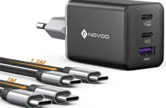 NOVOO 67W USB C Ladegerät 3-Port GaN Ⅲ