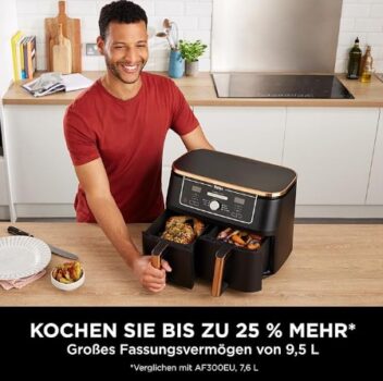 Ninja-Foodi-MAX-Dual-Zone-Heißluftfritteuse-9-5L-Airfryer