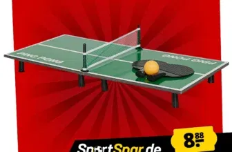 PING PONG Mini Tischtennisplatte mit Schlägern & Netz 5-teilig