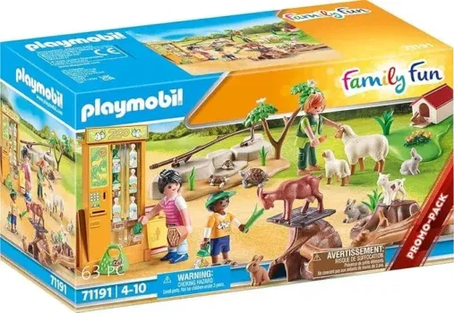 PLAYMOBIL Family Fun 71191 Erlebnis-Streichelzoo mit Spielzeugtieren