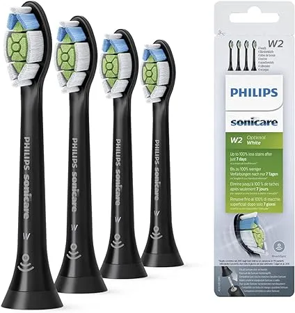 Philips Sonicare Original W2 Optimal White Standard Bürstenköpfe Für Schallzahnbürsten 4Er Pack Hx6064/11