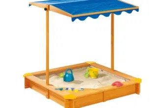 Playtive Holzsandkasten mit Dach und Eisdiele