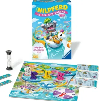 Ravensburger 22361 - Das Nilpferd in der Achterbahn Kids - Gesellschaftsspiel