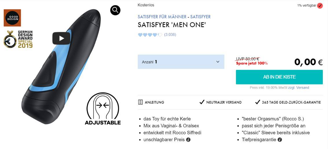 Satisfyer Men One Masturbator