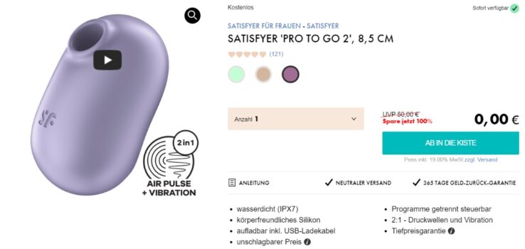 Satisfyer Pro to go 2 Druckwellenvibrator